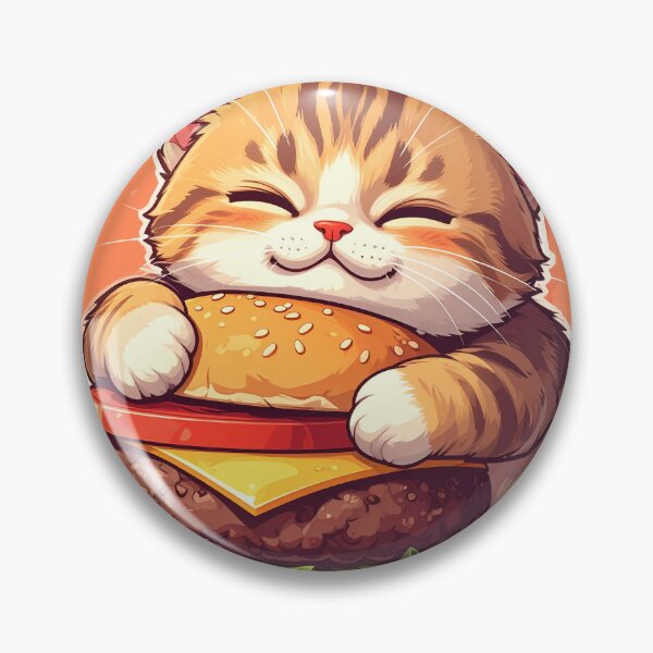 Item preview, Cute Cat Sleeping on Burger – Funny Cozy Food Lover Illustration designed and sold by OksArtStudio.