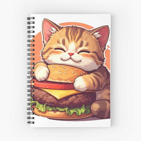 Item preview, Cute Cat Sleeping on Burger – Funny Cozy Food Lover Illustration designed and sold by OksArtStudio.
