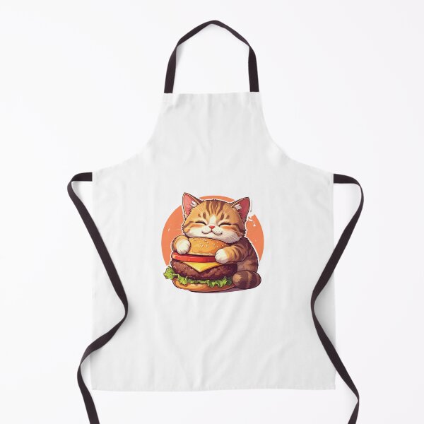 Item preview, Cute Cat Sleeping on Burger – Funny Cozy Food Lover Illustration designed and sold by OksArtStudio.