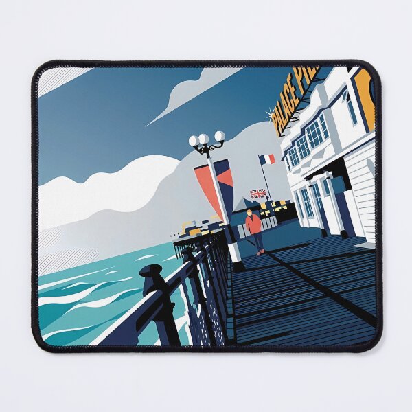 Item preview, Brighton Palace Pier Retro Graphic Print designed and sold by paolo amiotti.