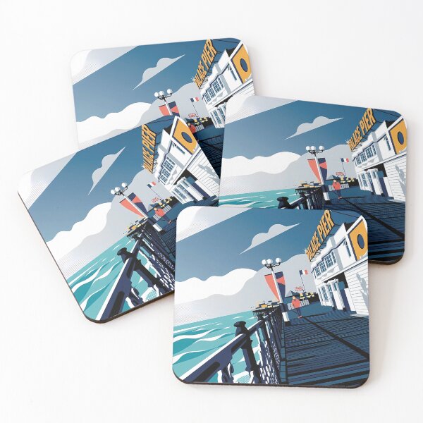 Item preview, Brighton Palace Pier Retro Graphic Print designed and sold by paolo amiotti.
