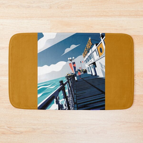 Item preview, Brighton Palace Pier Retro Graphic Print designed and sold by paolo amiotti.