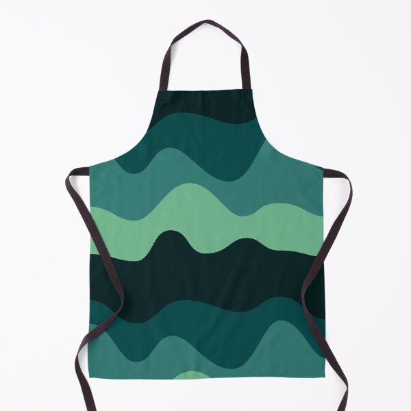 Item preview, Teal Green Wave Pattern | Organic Abstract Ocean Inspired Seamless designed and sold by Dino-Lune.