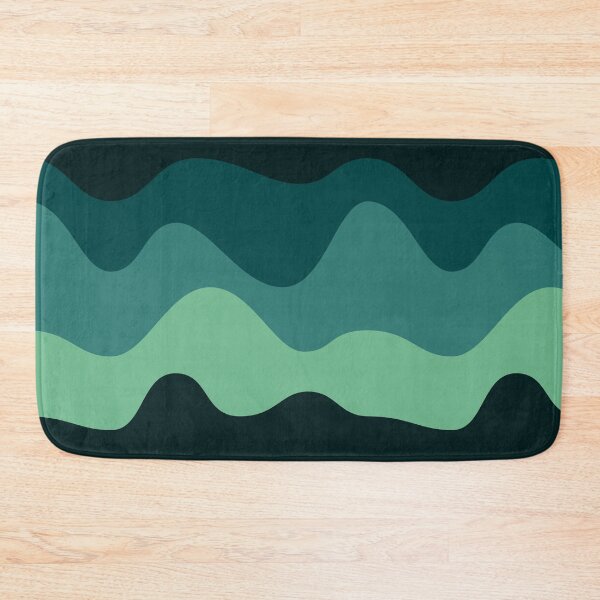 Item preview, Teal Green Wave Pattern | Organic Abstract Ocean Inspired Seamless  designed and sold by Dino-Lune.