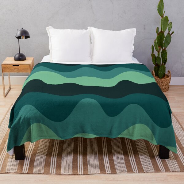 Item preview, Teal Green Wave Pattern | Organic Abstract Ocean Inspired Seamless designed and sold by Dino-Lune.