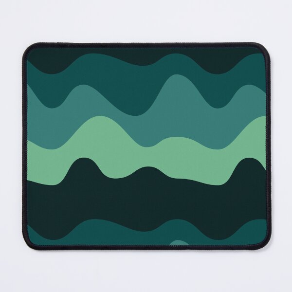 Item preview, Teal Green Wave Pattern | Organic Abstract Ocean Inspired Seamless designed and sold by Dino-Lune.