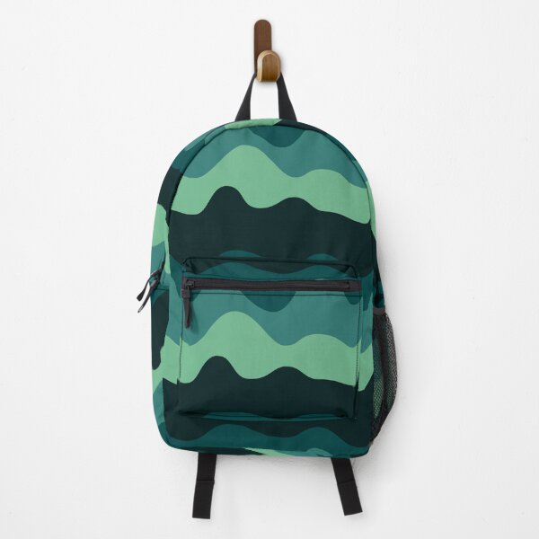 Item preview, Teal Green Wave Pattern | Organic Abstract Ocean Inspired Seamless designed and sold by Dino-Lune.