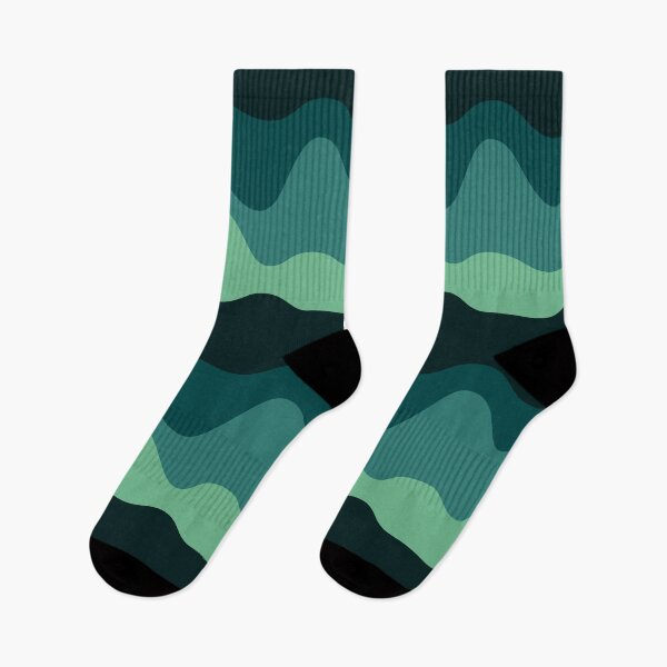 Item preview, Teal Green Wave Pattern | Organic Abstract Ocean Inspired Seamless  designed and sold by Dino-Lune.