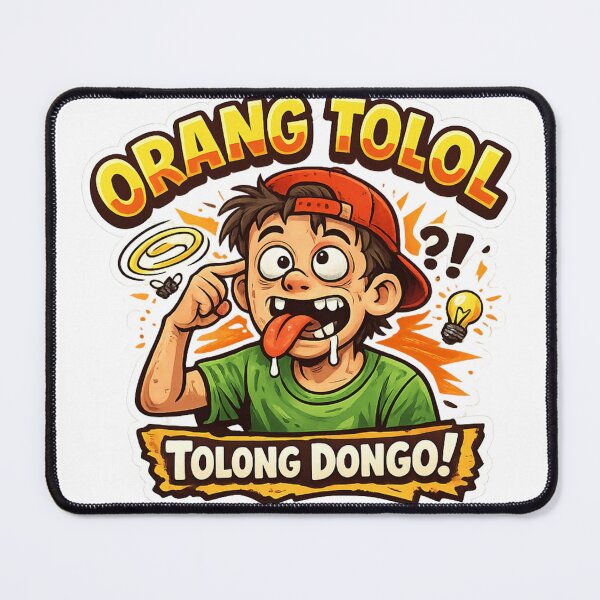 Item preview, Funny Orang Tolol Cartoon Sticker | Indonesian Humor Meme Design designed and sold by mocci10.