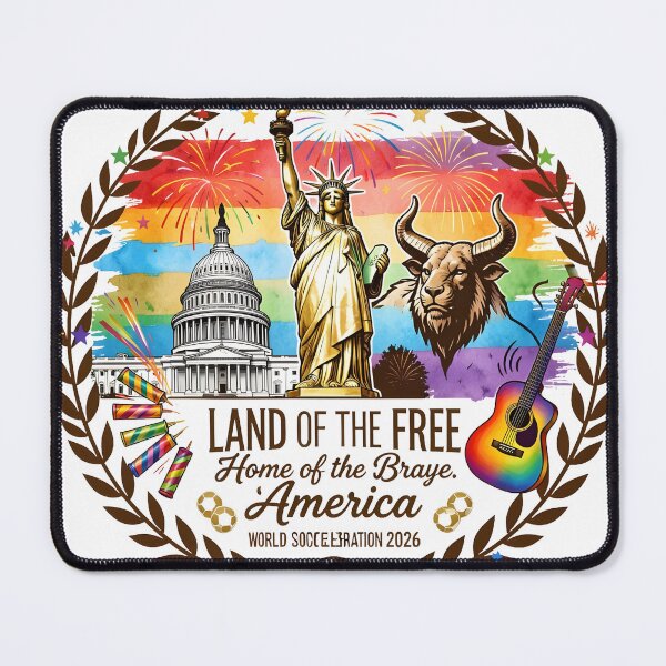 Item preview, America 2026 Celebration - Patriotic Soccer and Heritage Emblem designed and sold by SupernovaNote.