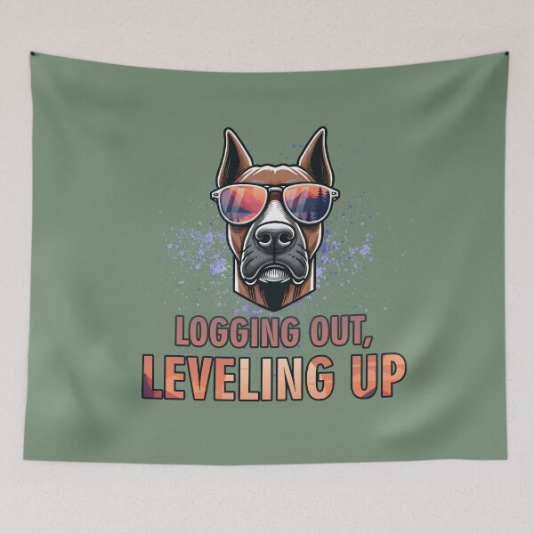 Item preview,  Logging Out Leveling Up - Funny Digital Detox Gamer Gift designed and sold by GraphicComet.