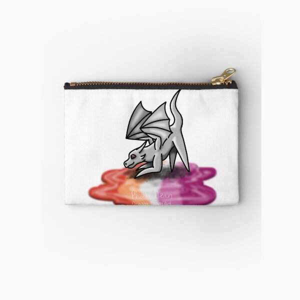 Item preview, White Lesbian Pride Puddle Dragon designed and sold by dragonthorn-art.