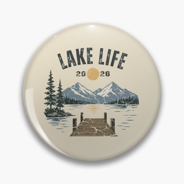 Item preview, Lake Life 2026 Retro Grunge Mountain Forest Lake Sunset Vintage Outdoor Gift  designed and sold by Artycom.