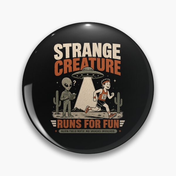 Item preview, Strange Creature Runs for Fun - Funny Alien Runner Design designed and sold by BlackSector77.