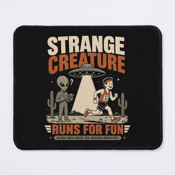 Item preview, Strange Creature Runs for Fun - Funny Alien Runner Design designed and sold by BlackSector77.