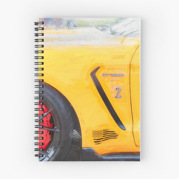 Item preview, 2020 Ford Shelby Mustang GT350 Twister Orange Muscle Car 3/4 Profile Art designed and sold by RichFrancoCars.