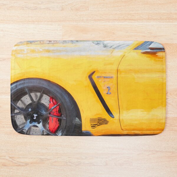 Item preview, 2020 Ford Shelby Mustang GT350 Twister Orange Muscle Car 3/4 Profile Art designed and sold by RichFrancoCars.