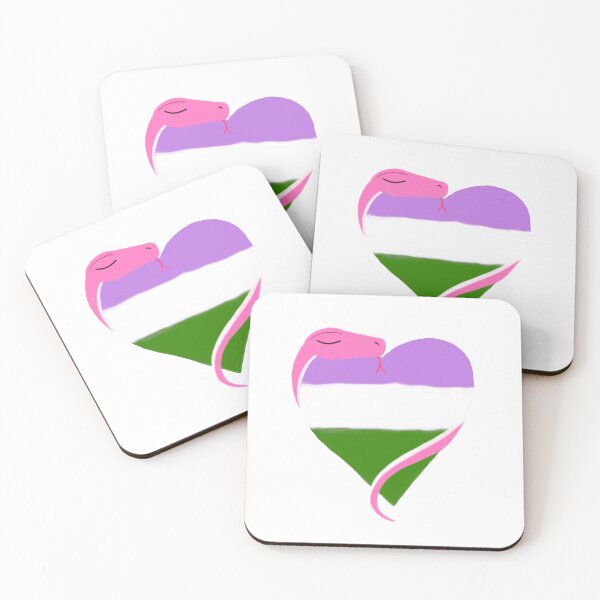 Item preview, Snake Hugs: Genderqueer Flag  designed and sold by gaydragongeek.