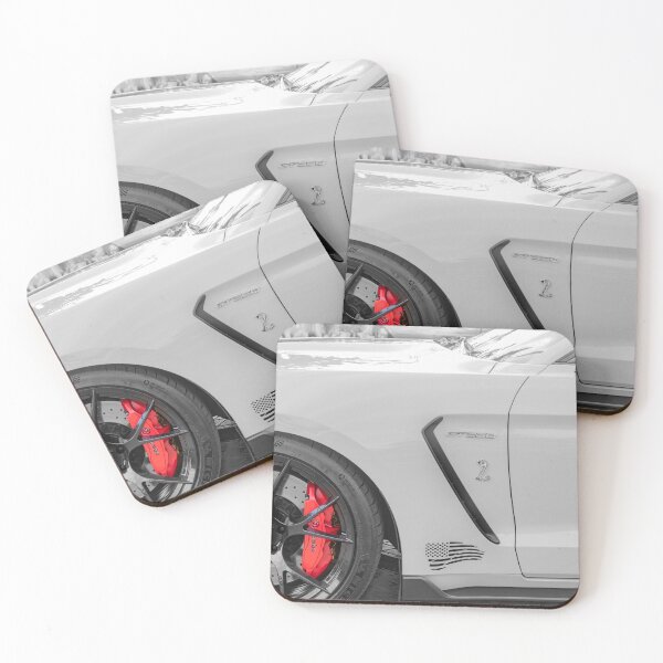Item preview, 2020 Ford Shelby Mustang GT350 Twister Orange Muscle Car 3/4 Profile Art designed and sold by RichFrancoCars.
