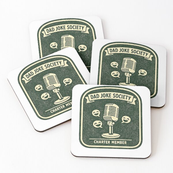 Item preview, Dad Joke Society Charter Member — Vintage Microphone Banner Father's Day Tee designed and sold by VaultInk.