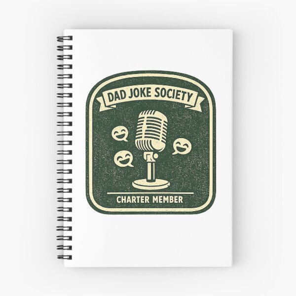 Item preview, Dad Joke Society Charter Member — Vintage Microphone Banner Father's Day Tee designed and sold by VaultInk.