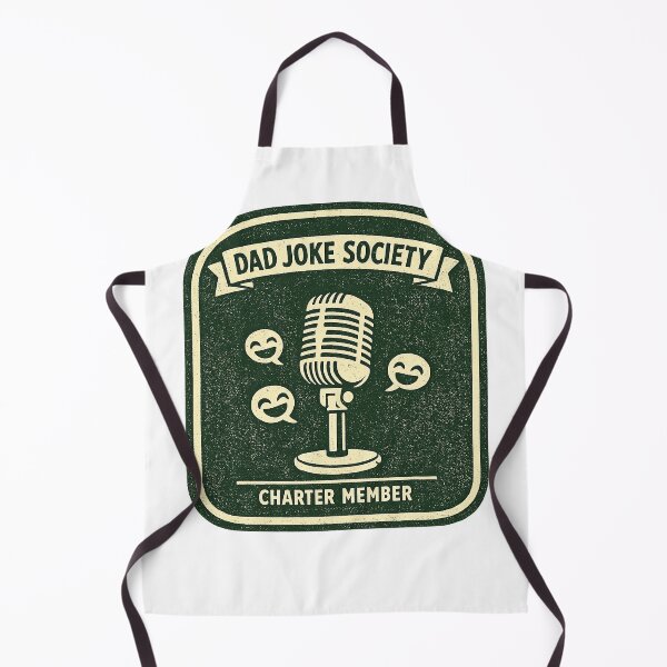 Item preview, Dad Joke Society Charter Member — Vintage Microphone Banner Father's Day Tee designed and sold by VaultInk.