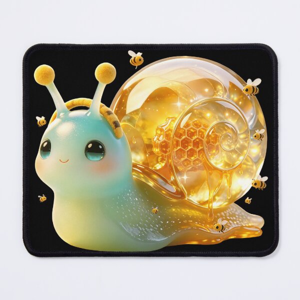 Item preview, Emerald Snail - Sweet Honey Bee & Golden Honeycomb Crystal designed and sold by ABYSSLAB.