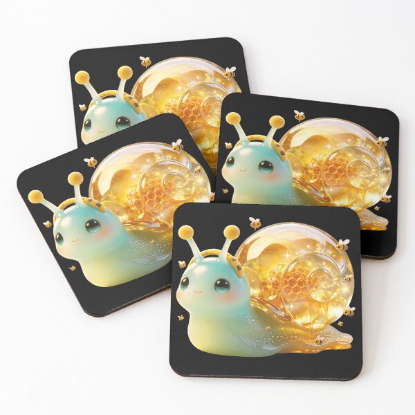 Item preview, Emerald Snail - Sweet Honey Bee & Golden Honeycomb Crystal designed and sold by ABYSSLAB.