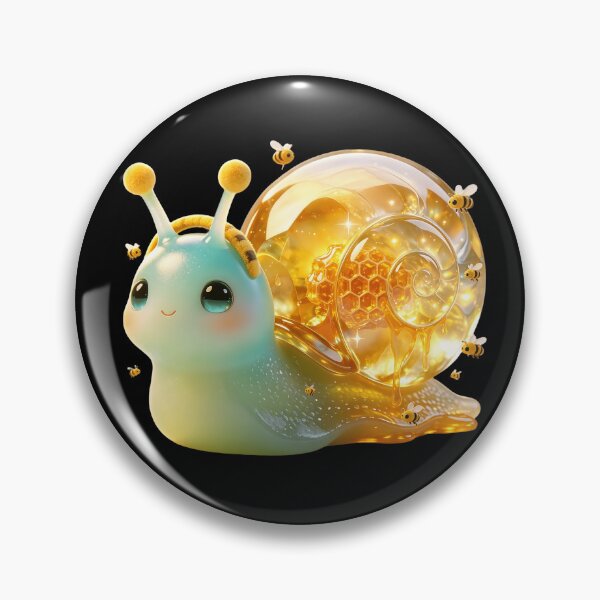 Item preview, Emerald Snail - Sweet Honey Bee & Golden Honeycomb Crystal designed and sold by ABYSSLAB.