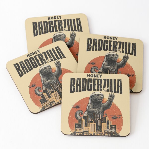 Item preview, Honey Badgerzilla Kaiju Monster City Rampage designed and sold by d247.