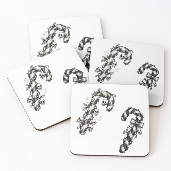 Item preview, Gothic Candy Cane Skulls – Dark Christmas Design designed and sold by YumeKitsune.