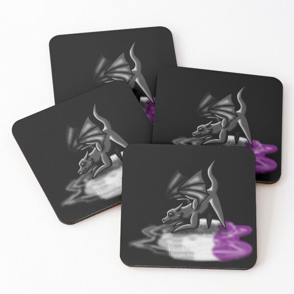 Item preview, Black Asexual Pride Puddle Dragon designed and sold by dragonthorn-art.