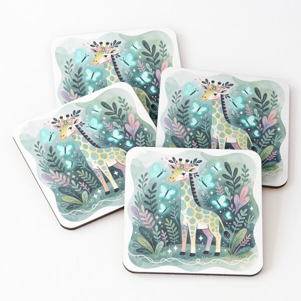 Item preview, Butterfly Giraffe | Cute Whimsical Fantasy Animal designed and sold by AillustriaAK.