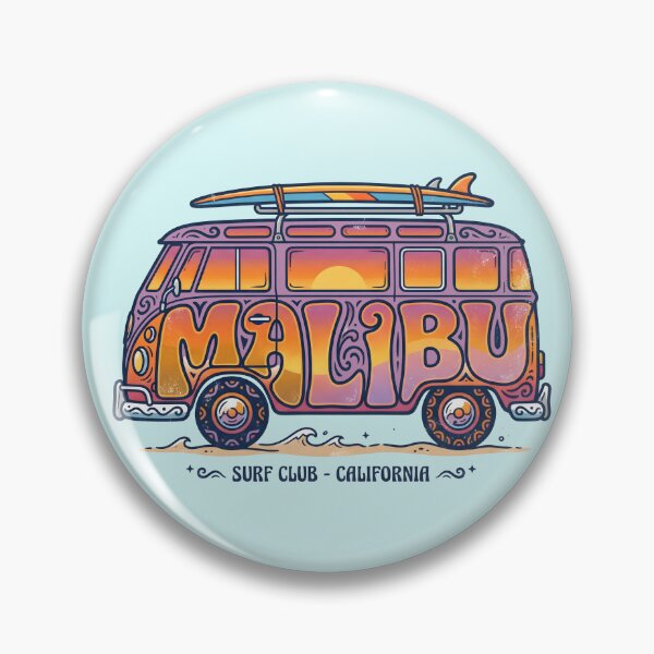 Item preview, Malibu – Groovy Coastal Word Design designed and sold by Sea Gem.