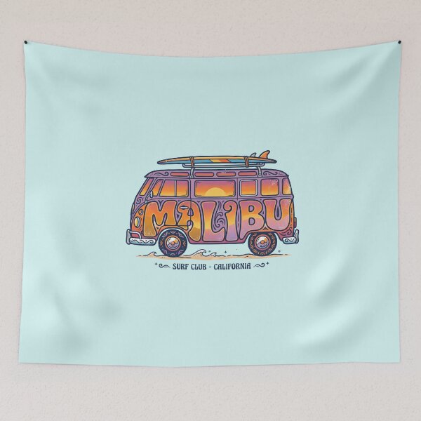 Item preview, Malibu – Groovy Coastal Word Design designed and sold by Sea Gem.
