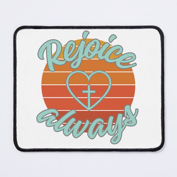 Item preview, Rejoice Always Christian Heart designed and sold by DESIGN BODEGA.