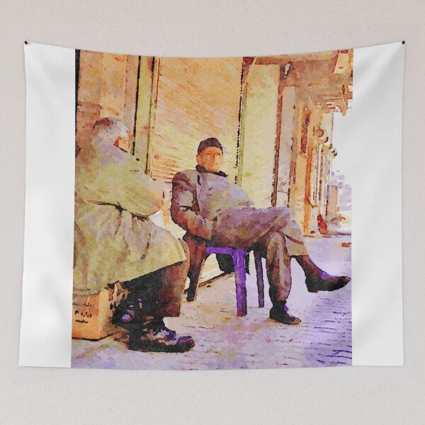 Item preview, Two old men sitting in the street to Aleppo designed and sold by Giuseppe Cocco.