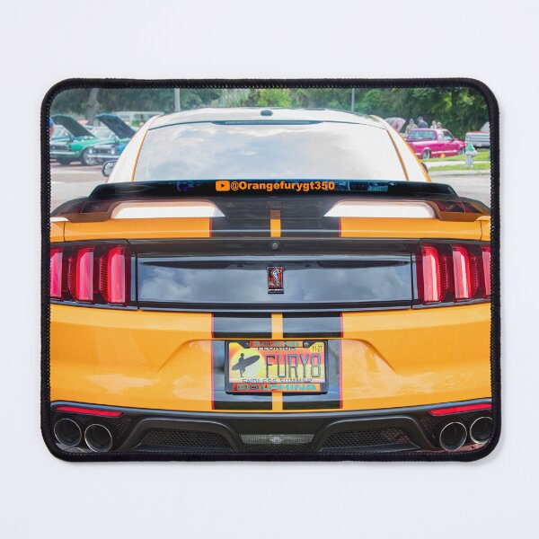Item preview, 2020 Ford Shelby Mustang GT350 Twister Orange Muscle Car 3/4 Profile Art designed and sold by RichFrancoCars.