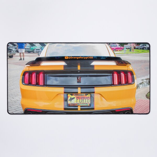 Item preview, 2020 Ford Shelby Mustang GT350 Twister Orange Muscle Car 3/4 Profile Art designed and sold by RichFrancoCars.