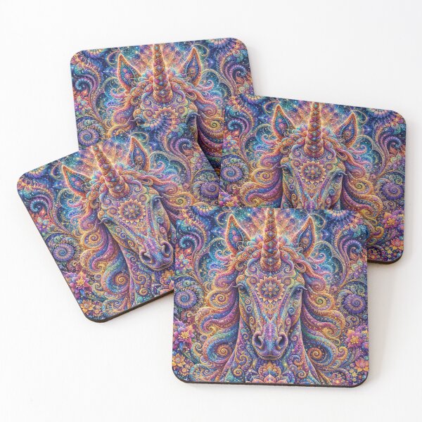 Item preview, Fractal Mandala Unicorn designed and sold by hyperbeast store.