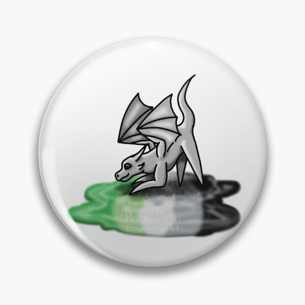 Item preview, White Aromantic Pride Puddle Dragon designed and sold by dragonthorn-art.