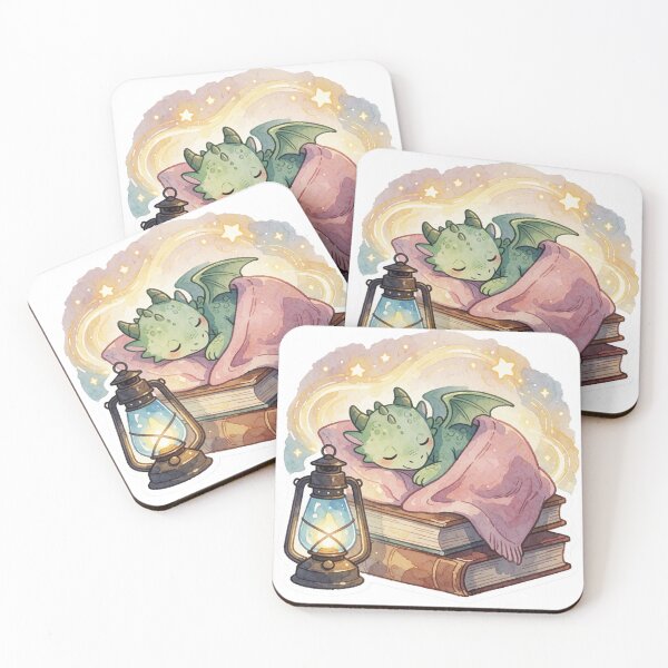 Item preview, Sleeping Book Dragon | Cute Fantasy Book Lover designed and sold by AillustriaAK.