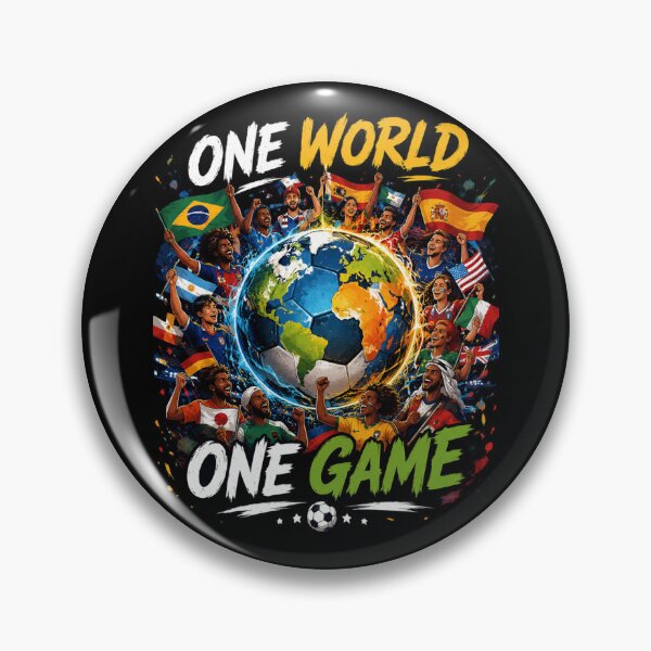 Item preview, One World One Game Football Unity Poster | Soccer Fans Around the Globe designed and sold by SkeletonMood.