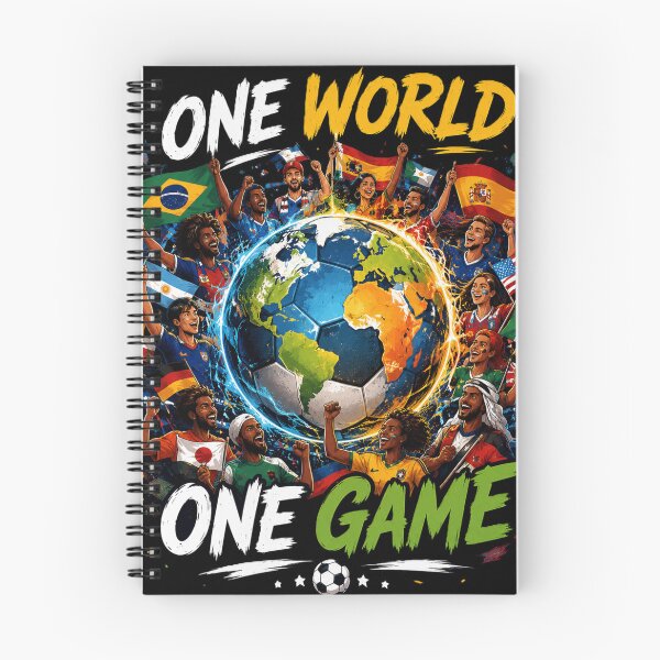 Item preview, One World One Game Football Unity Poster | Soccer Fans Around the Globe designed and sold by SkeletonMood.