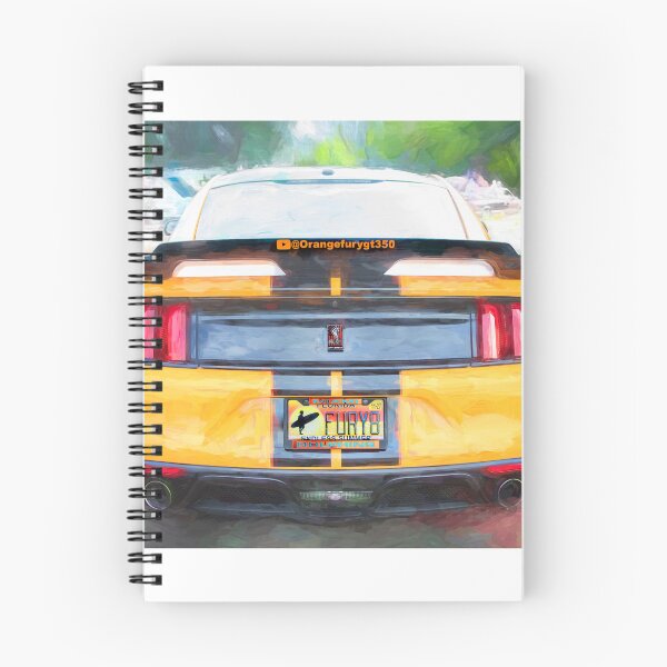 Item preview, 2020 Ford Shelby Mustang GT350 Twister Orange Muscle Car 3/4 Profile Art designed and sold by RichFrancoCars.