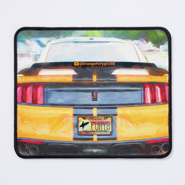 Item preview, 2020 Ford Shelby Mustang GT350 Twister Orange Muscle Car 3/4 Profile Art designed and sold by RichFrancoCars.