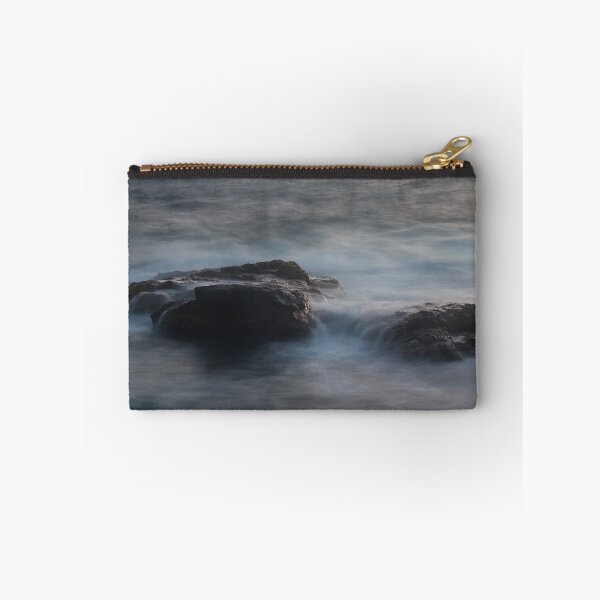 Item preview, Misty Seascape at Dusk With Rocky Outcrops and Long-Exposure Ocean Waves designed and sold by Nmallia.