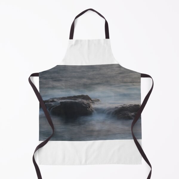 Item preview, Misty Seascape at Dusk With Rocky Outcrops and Long-Exposure Ocean Waves designed and sold by Nmallia.
