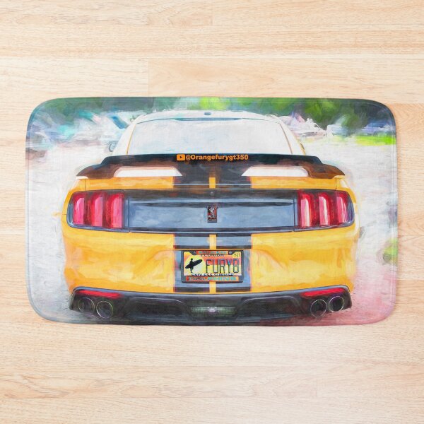 Item preview, 2020 Ford Shelby Mustang GT350 Twister Orange Muscle Car 3/4 Profile Art designed and sold by RichFrancoCars.