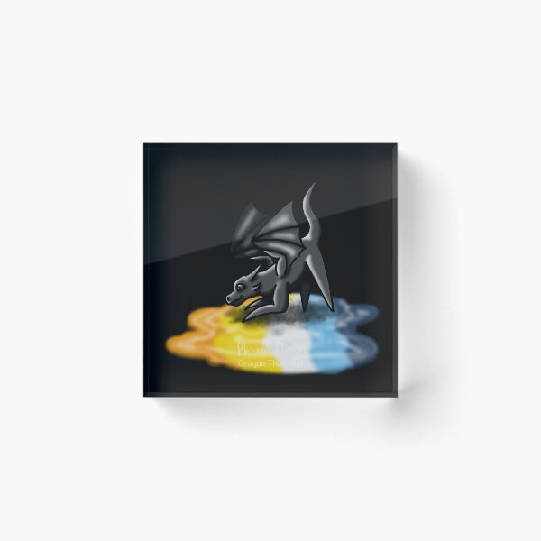 Item preview, Black Aroace Pride Puddle Dragon designed and sold by dragonthorn-art.